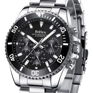 Mens Watches Chronograph Stainless Steel Waterproo